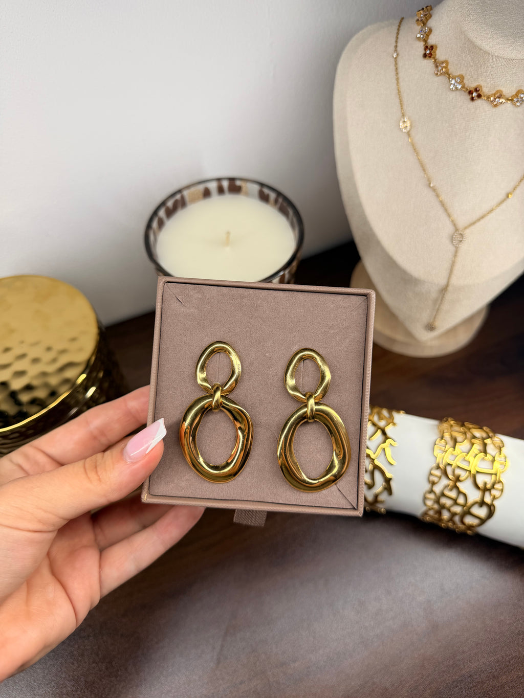 Boucles d'oreilles Camélia