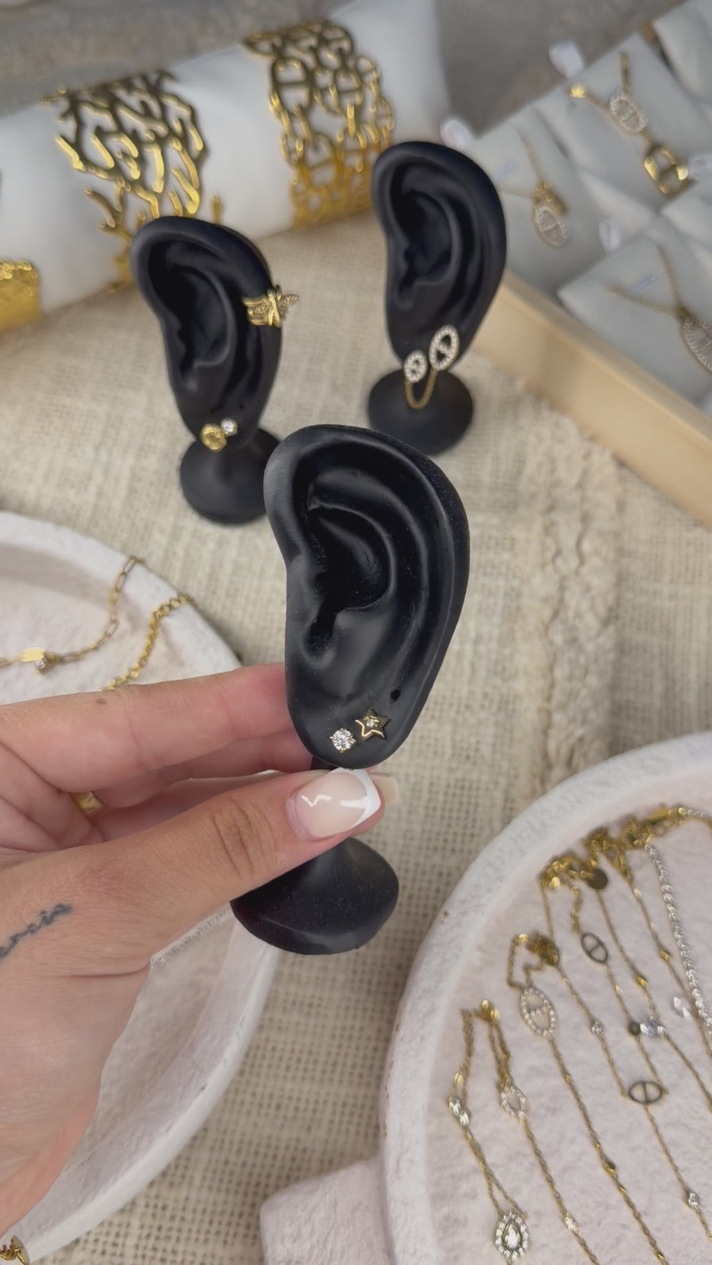 Conjunto de pendientes Eva